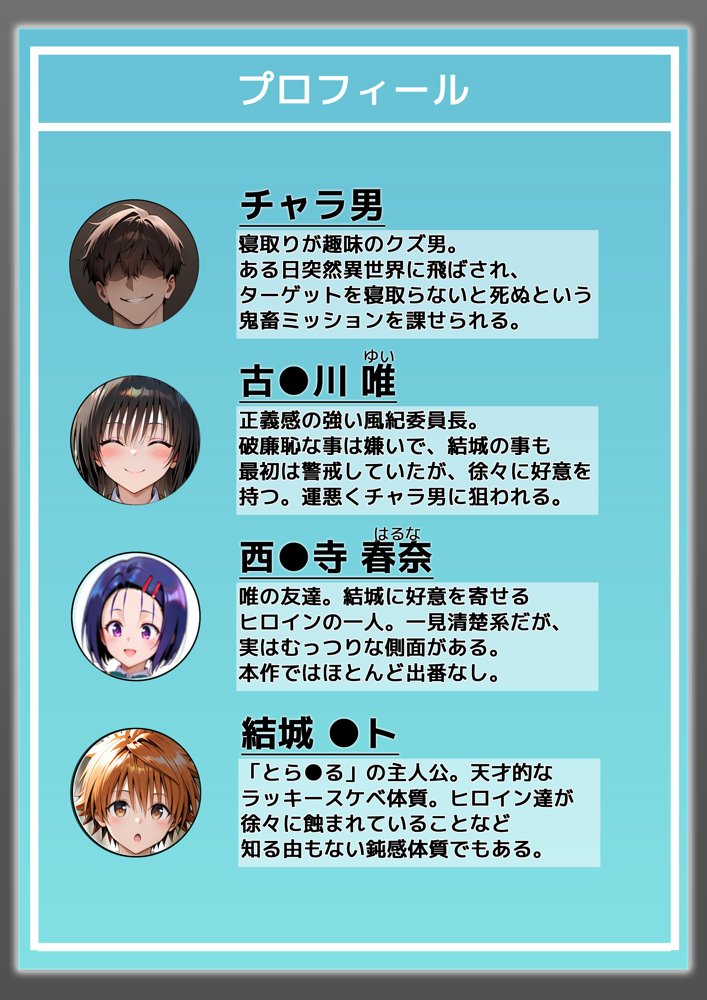 五等分の花嫁エロ漫画｜【強●発情】スキルでヒロインを肉便器化する話【古●川唯編】Part1【アイスクリーム】 エロ同人誌画像 001