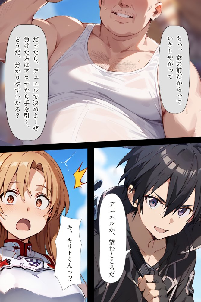 ソードアート・オンラインエロ漫画｜種付けおじさんがチート級スキルで寝取り堕とす 結〇明日奈編【こっとろん】 エロ同人誌画像 007